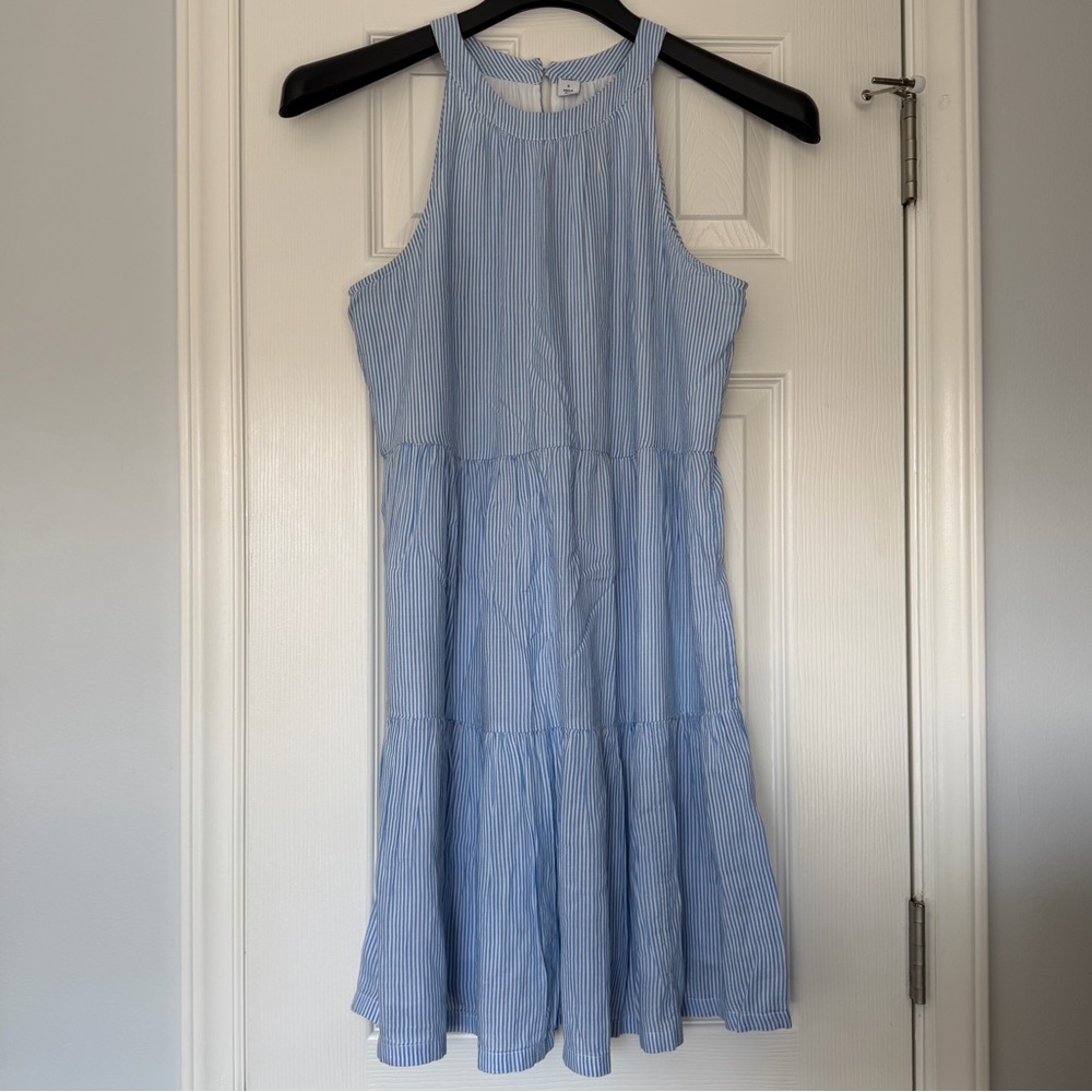 Old Navy Blue Striped Sleeveless Dress